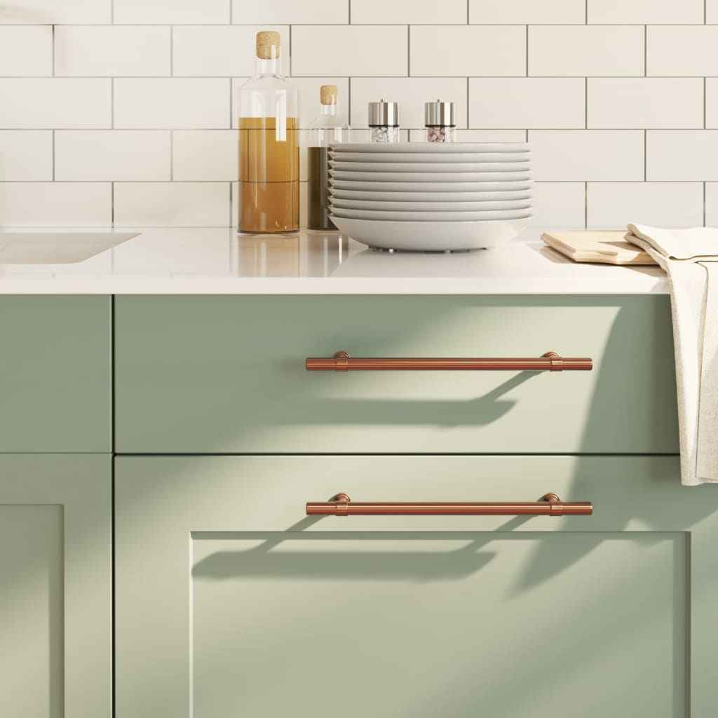 vidaXL Puxadores para móveis 10 pcs 96 mm aço inoxidável prateado