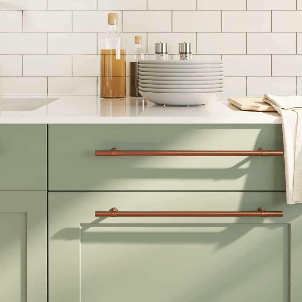 vidaXL Puxadores para móveis 10 pcs 96 mm aço inoxidável prateado