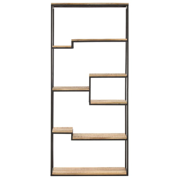 vidaXL Estante 80x30x180 cm madeira de mangueira áspera