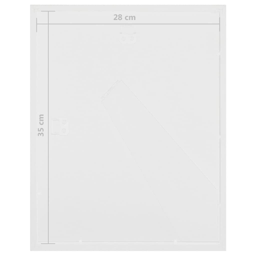 vidaXL Molduras 3D 3 pcs 28x35 cm para foto de 4x(10x15 cm) branco