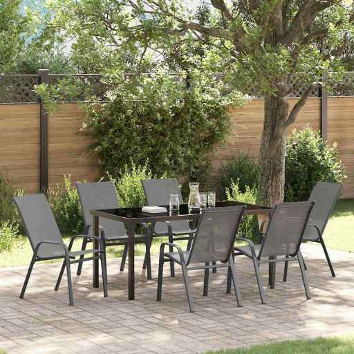 vidaXL Conjunto de Jantar para Jardim 5 pcs Preto