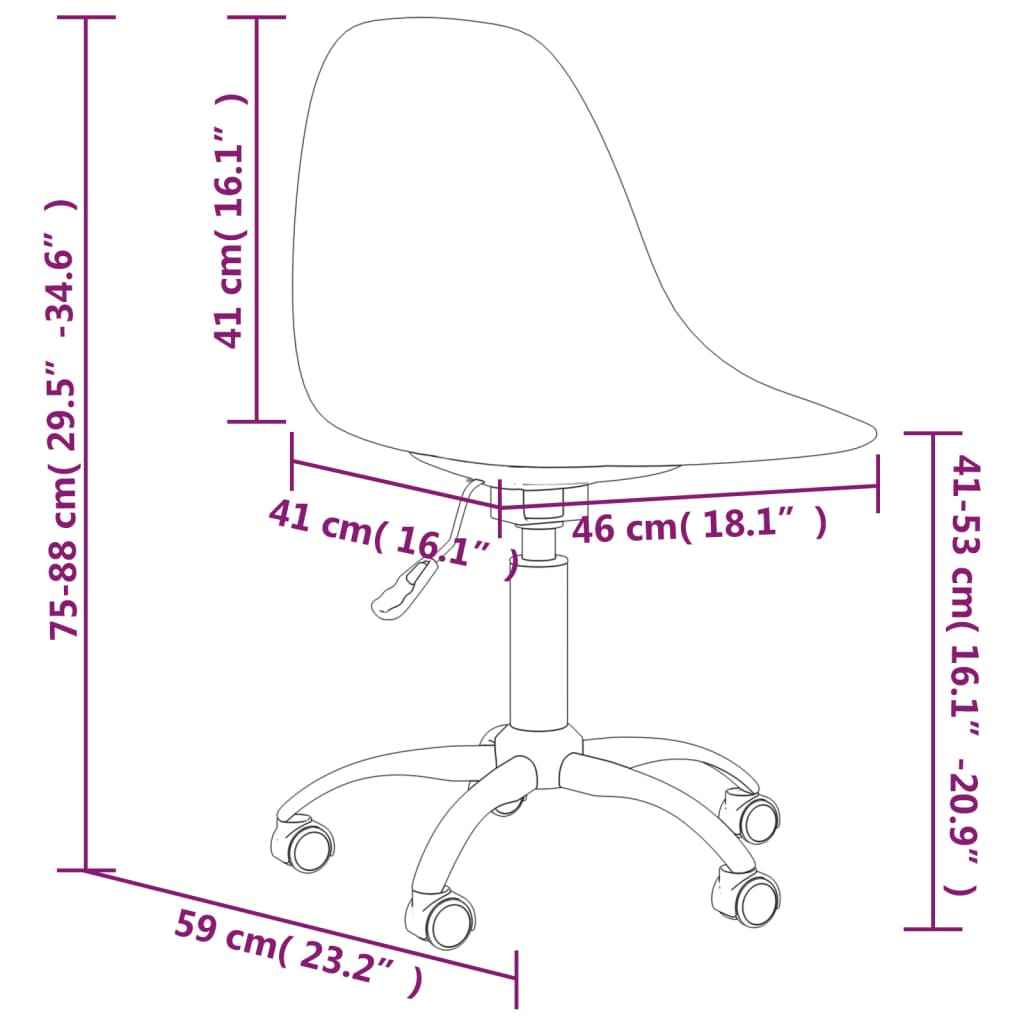 vidaXL Cadeiras de jantar giratórias 2 pcs PP cinzento-claro