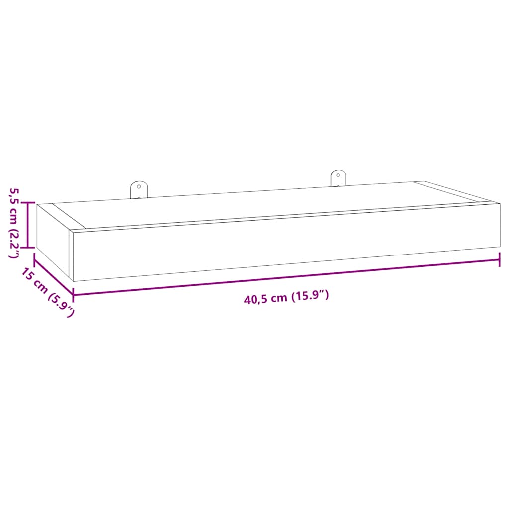 vidaXL Prateleiras de parede 2 pcs 40x15x4 cm madeira de teca maciça