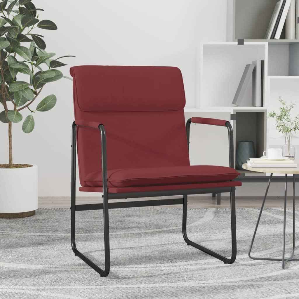vidaXL Cadeira lounge 55x64x80 cm couro artificial preto