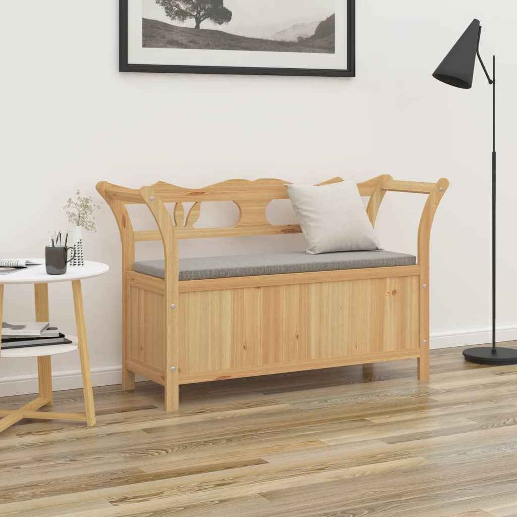 vidaXL Banco 107x45x75,5 cm madeira de abeto maciça branco