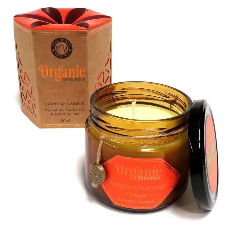 Vela de soja com óleos essenciais Organic Goodness - Laranja