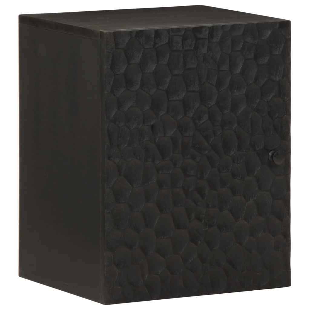 vidaXL Armário de parede para WC 38x33x48 cm mangueira maciça preto