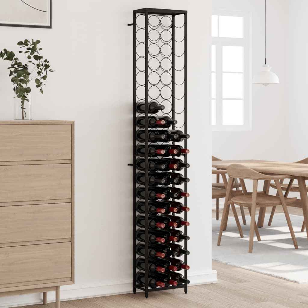 vidaXL Garrafeira, suporte de metal para 45 garrafas de vinho