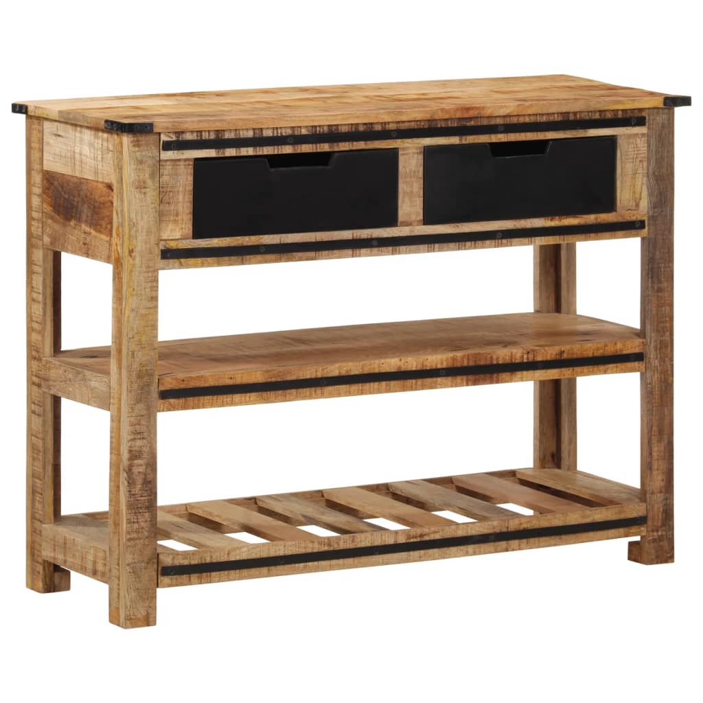 vidaXL Mesa consola 100x35x75 cm madeira de mangueira maciça