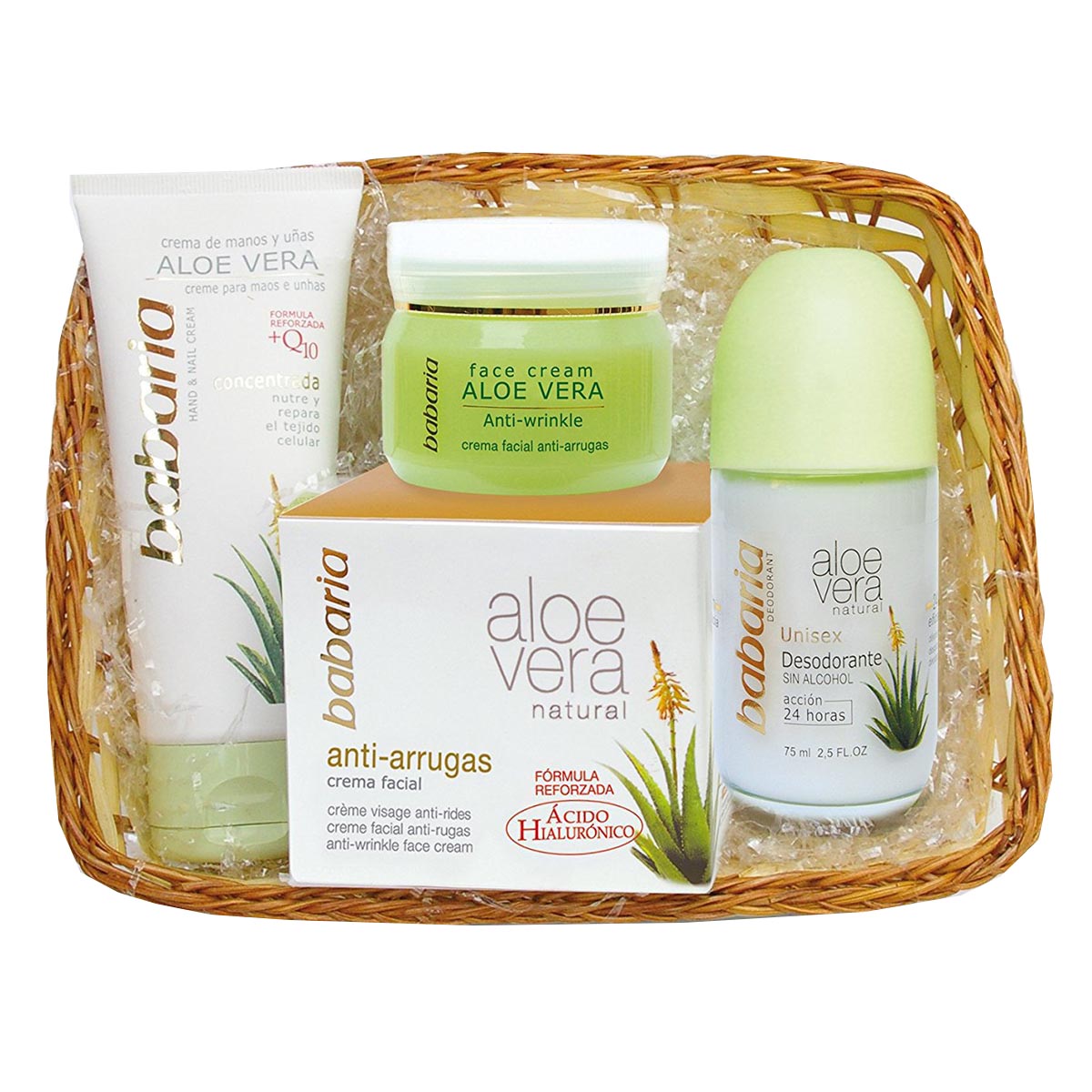 Babaria Aloe Vera Crema 225Ml + Desodorante Roll-On Crema De Manos + 100Ml