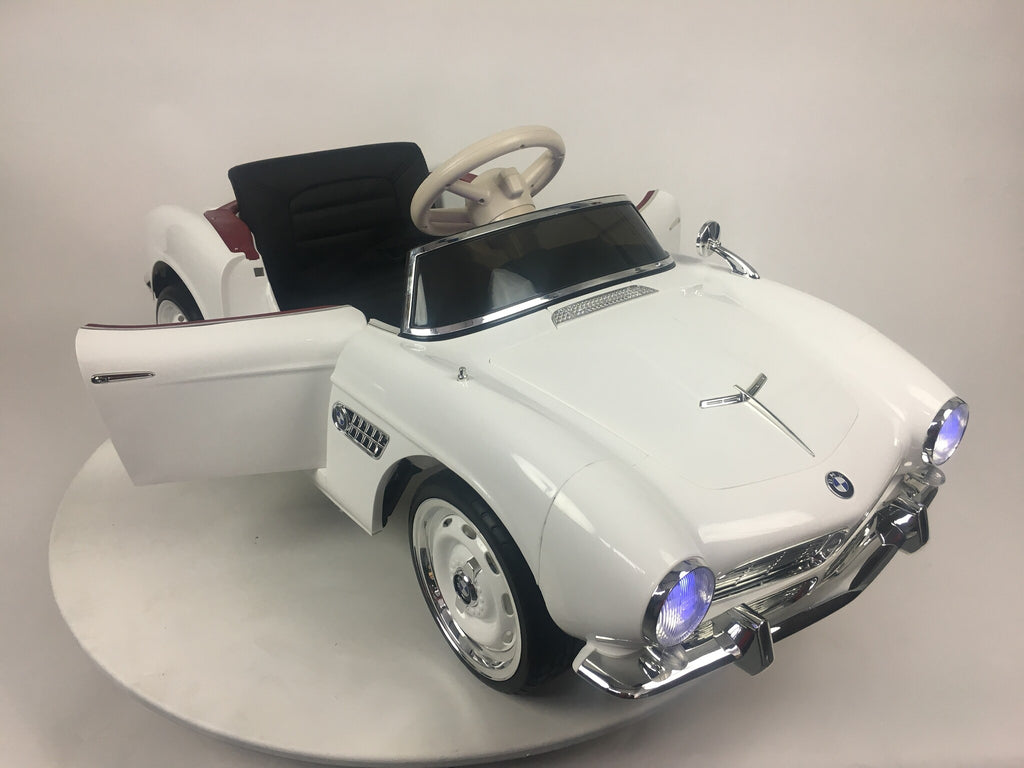 BMW 507 Oldtimer, 12 volt elektrische kinderauto met echte deuren