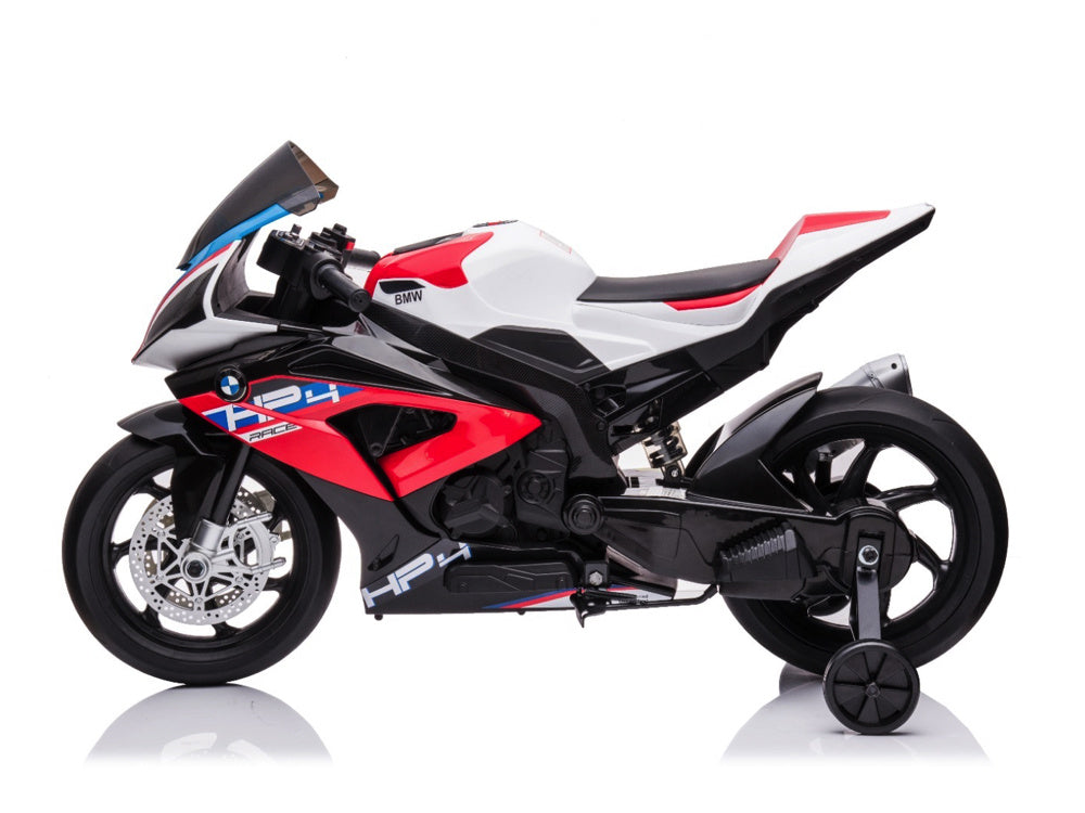BMW HP4, 12v Kinder Accu Motor met rubberen banden en meer
