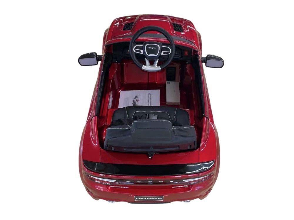 Dodge Charger SRT, 12 volt elektrische kinderauto, Leder zitje, Rubberen banden, Kinder Accu Auto!