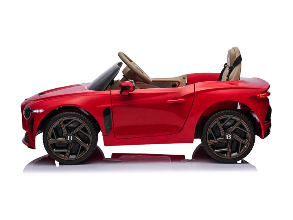 Bentley Bacalar, 12 volt elektrische kinderauto, leder zitje, rubberen banden en meer.