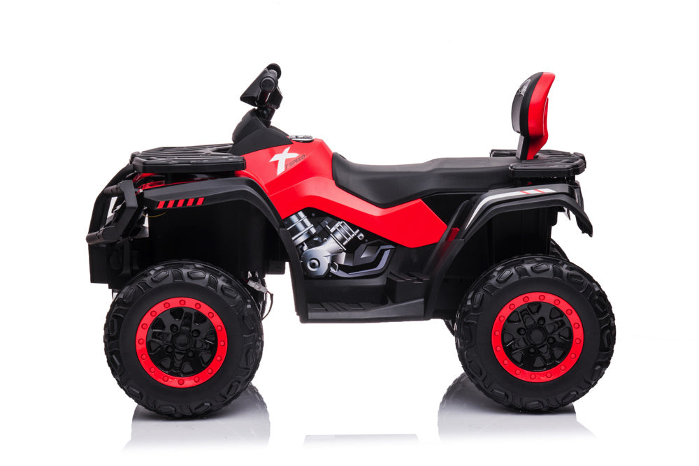 24 volt Elektrische Quad, 4 motoren, rubberen banden, leder zitting en meer!