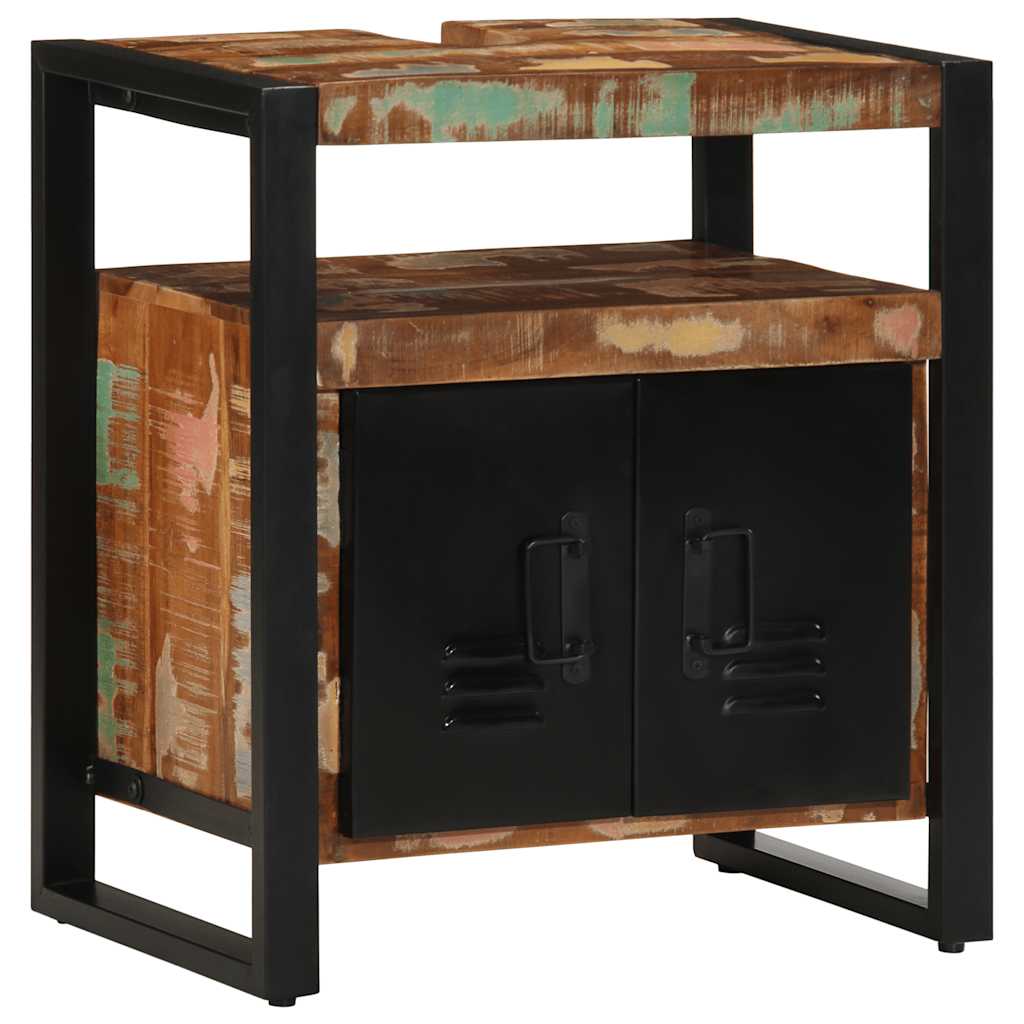 vidaXL Armário pia do banheiro 55x35x60 cm madeira maciça recuperada