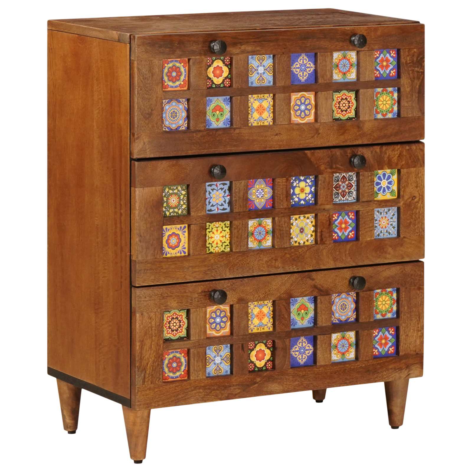 vidaXL Buffet Nogueira 60 x 33 x 75 cm Madeira de manga maciça