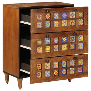 vidaXL Buffet Nogueira 60 x 33 x 75 cm Madeira de manga maciça