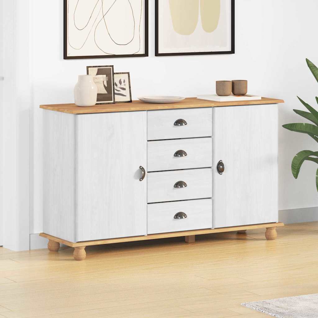 vidaXL Buffet ASKIM 133,5 x 40 x 79 cm Madeira de pinho maciça