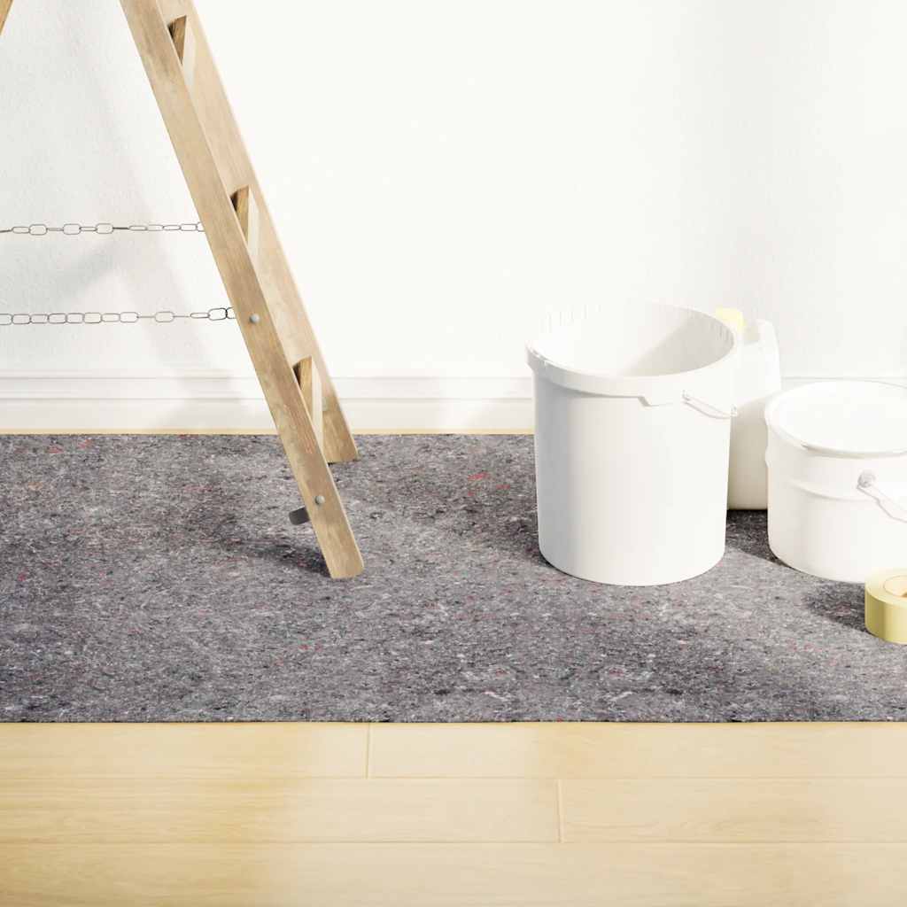 vidaXL Tapete p/ pintor em velo antiderrapante 50 m 180 g/m² cinzento