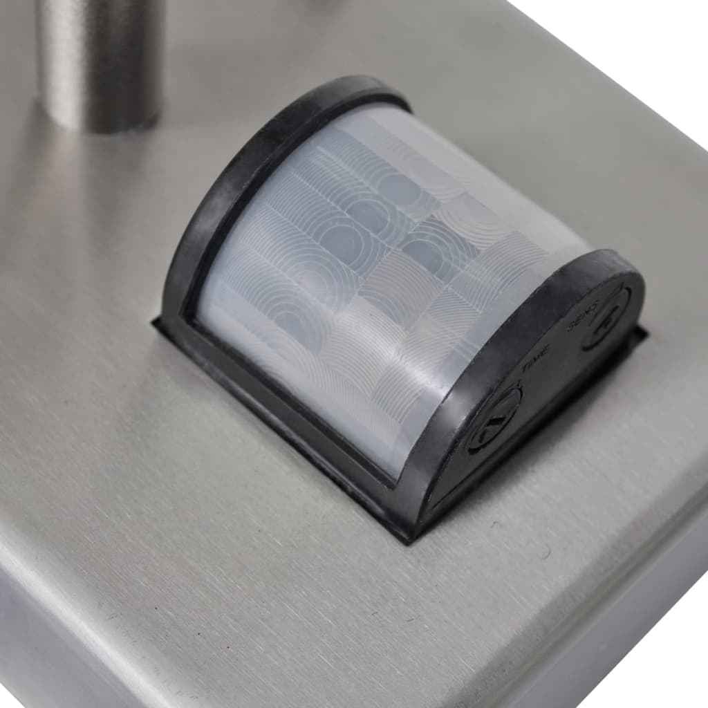 Lâmpada parede de aço inoxidável, forma de cilindro com sensor