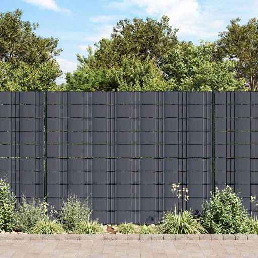 vidaXL Painel de privacidade para jardim 35x0,19 m PVC verde