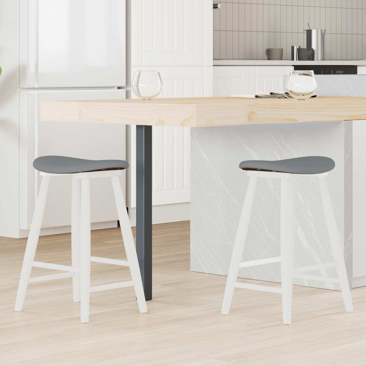 vidaXL Cadeiras de Jantar 2 pcs Marrom Claro 46 x 37 x 63 cm