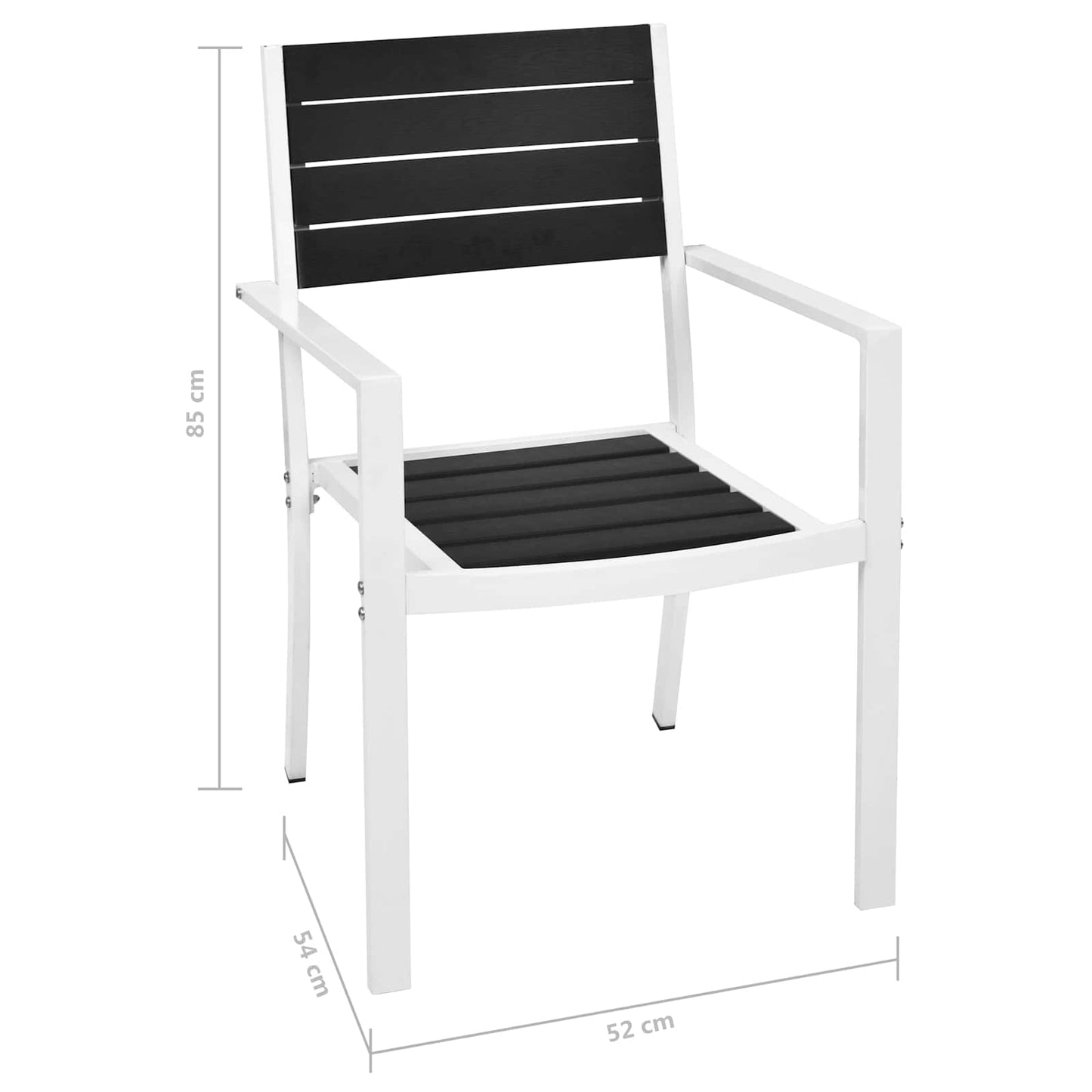 vidaXL Conjunto de móveis 5 pcs Preto e Branco