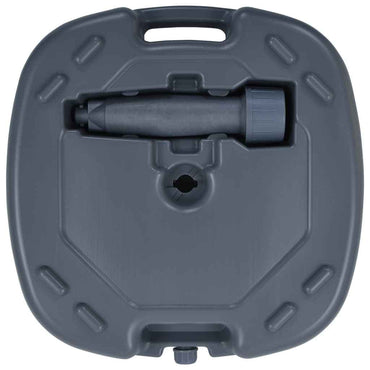 vidaXL Base para guarda-sol portável com areia/água cinzento