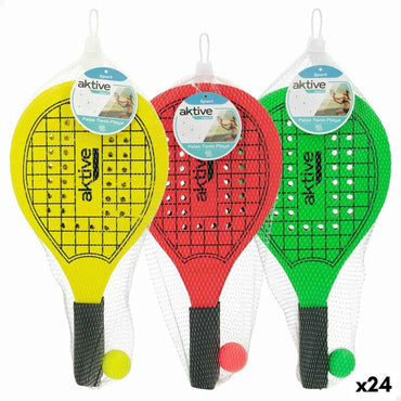 Pás de Praia com Bola Aktive Madeira 20,5 x 39,5 cm (24 Unidades)