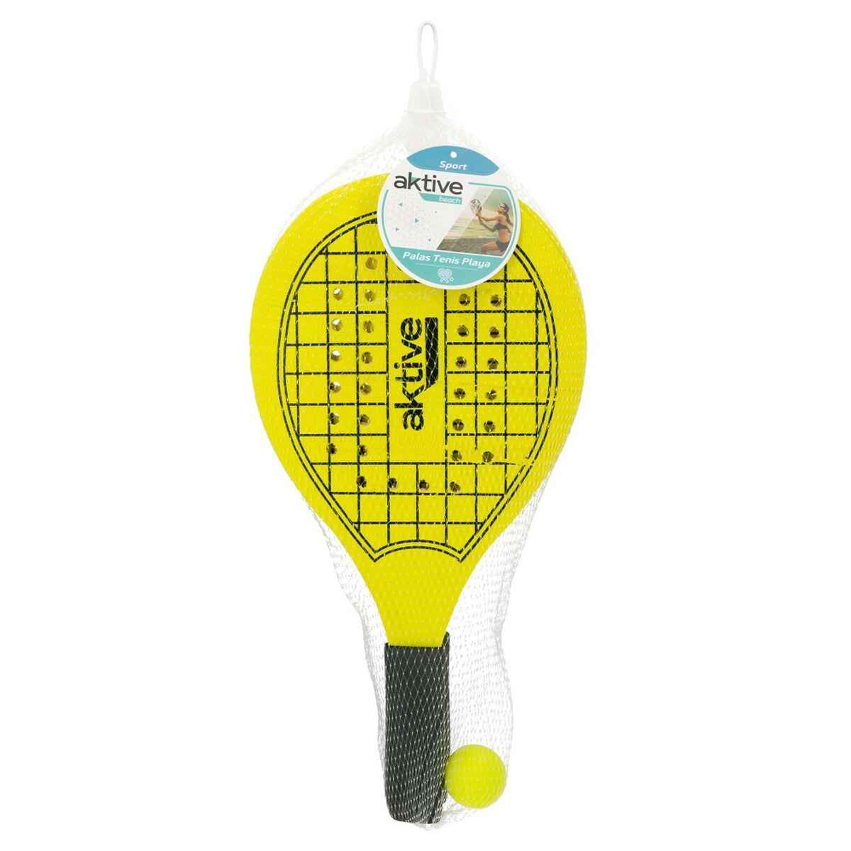 Pás de Praia com Bola Aktive Madeira 20,5 x 39,5 cm (24 Unidades)