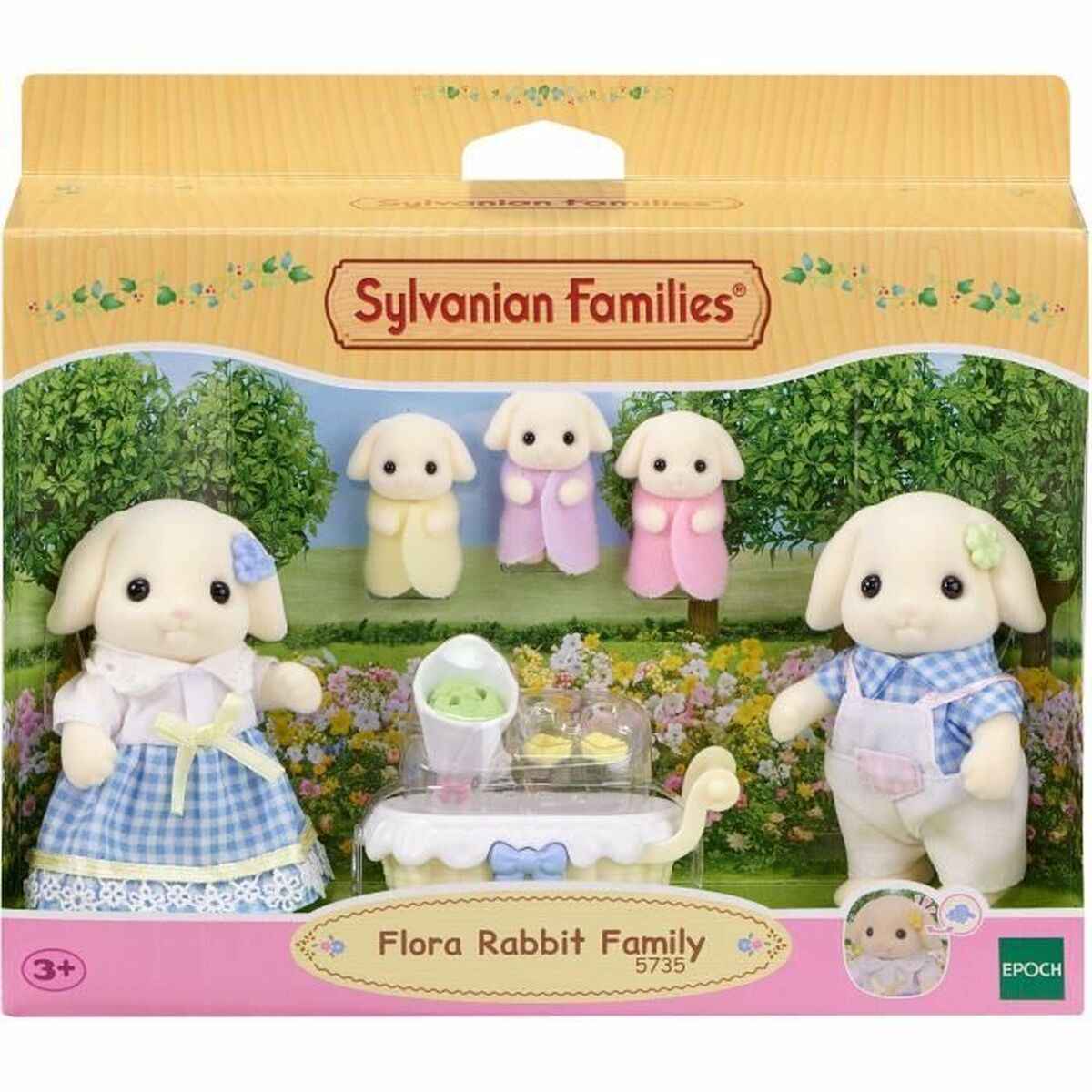 Acessórios para Casa de Bonecas Sylvanian Families 5735 Flora Rabbit family