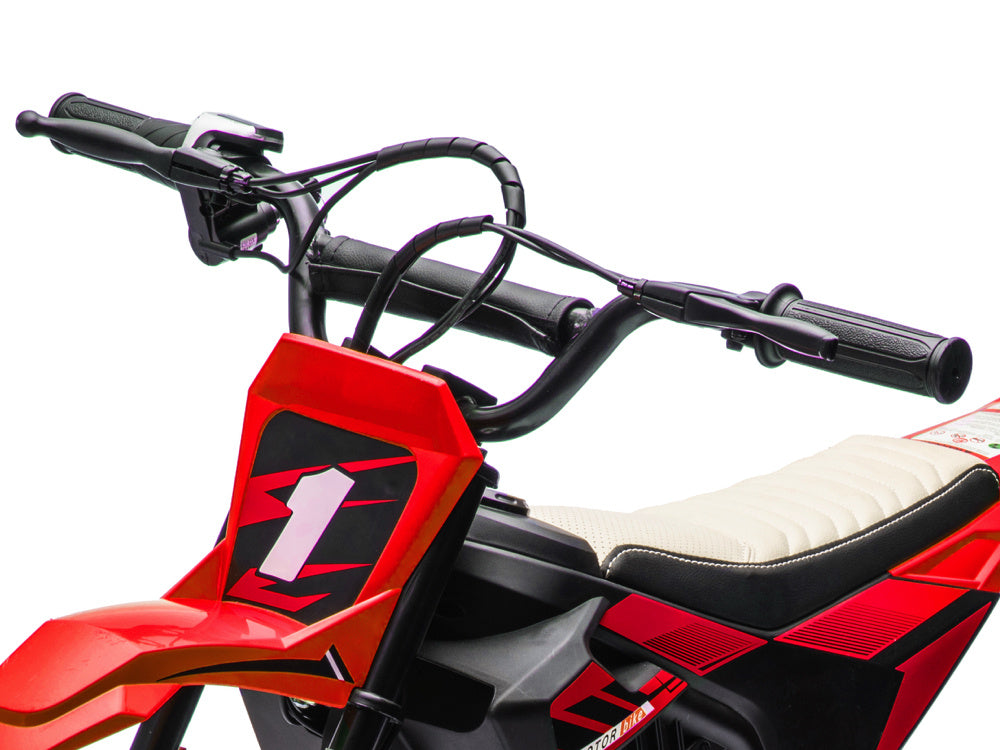 Crossmotor, 24 volt elektrische kinder motor met geveerde wielen