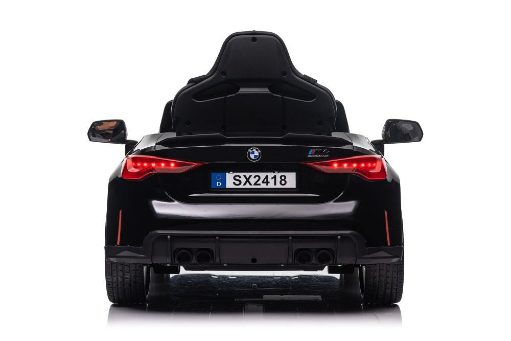 BMW M4, 12 volt elektrische kinderauto, Leder zitje, Rubberen banden, Kinder Accu Auto!