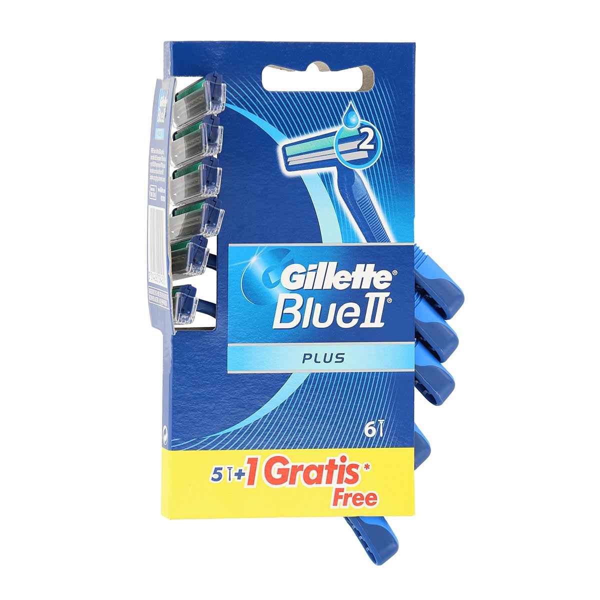 Gillette Blue Ii Plus Cuchillas 5U.+1Ud Gratis