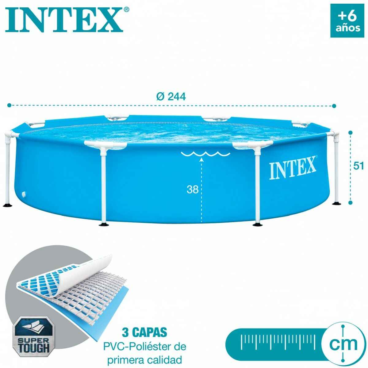 Piscina Desmontável Intex 28205NP 244 x 51 x 244 cm 1828 L