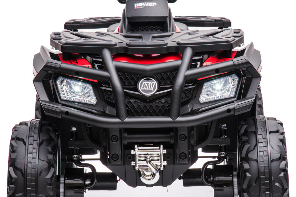 24 volt Elektrische Quad, 4 motoren, rubberen banden, leder zitting en meer!