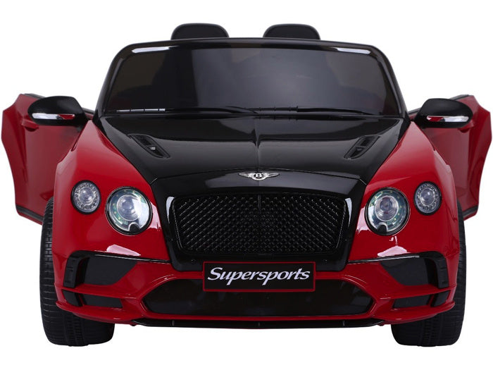Bentley Supersports, 2 zitter elektrische kinderauto, rubberen banden en meer!