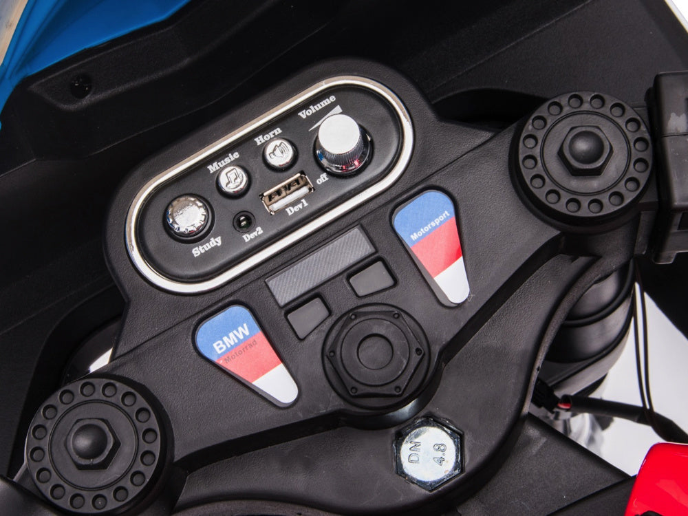 BMW HP4, 12v Kinder Accu Motor met rubberen banden en meer