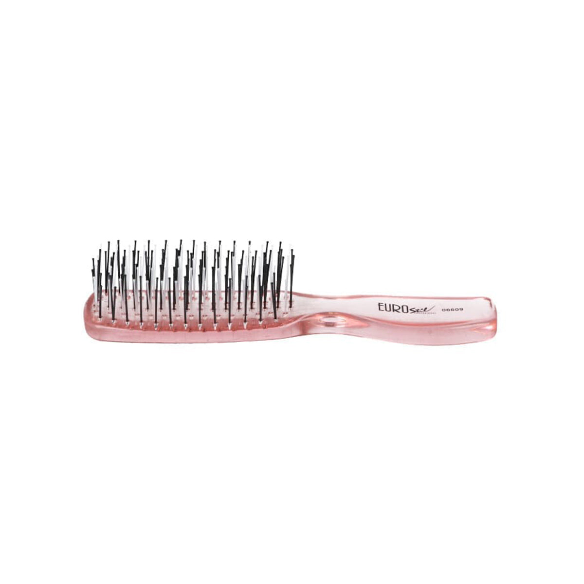 EUROSTIL DESENREDAR CEPILLO PEQUEÑO TRANSPARENTE ROSA 1UN