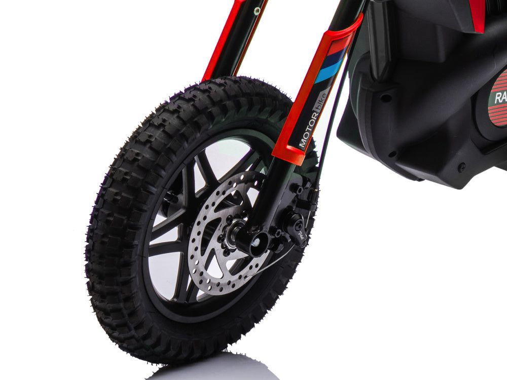 Crossmotor, 24 volt elektrische kinder motor met geveerde wielen