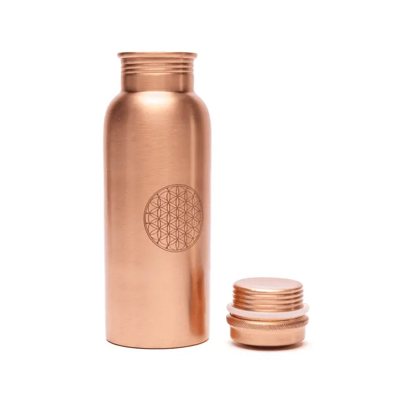 Garrafa de água em cobre 500 ml - Flor da vida