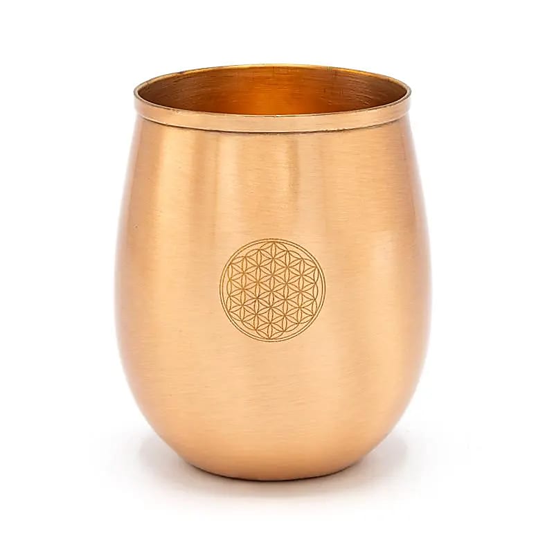 Copo de Cobre 350 ml - Flor da vida