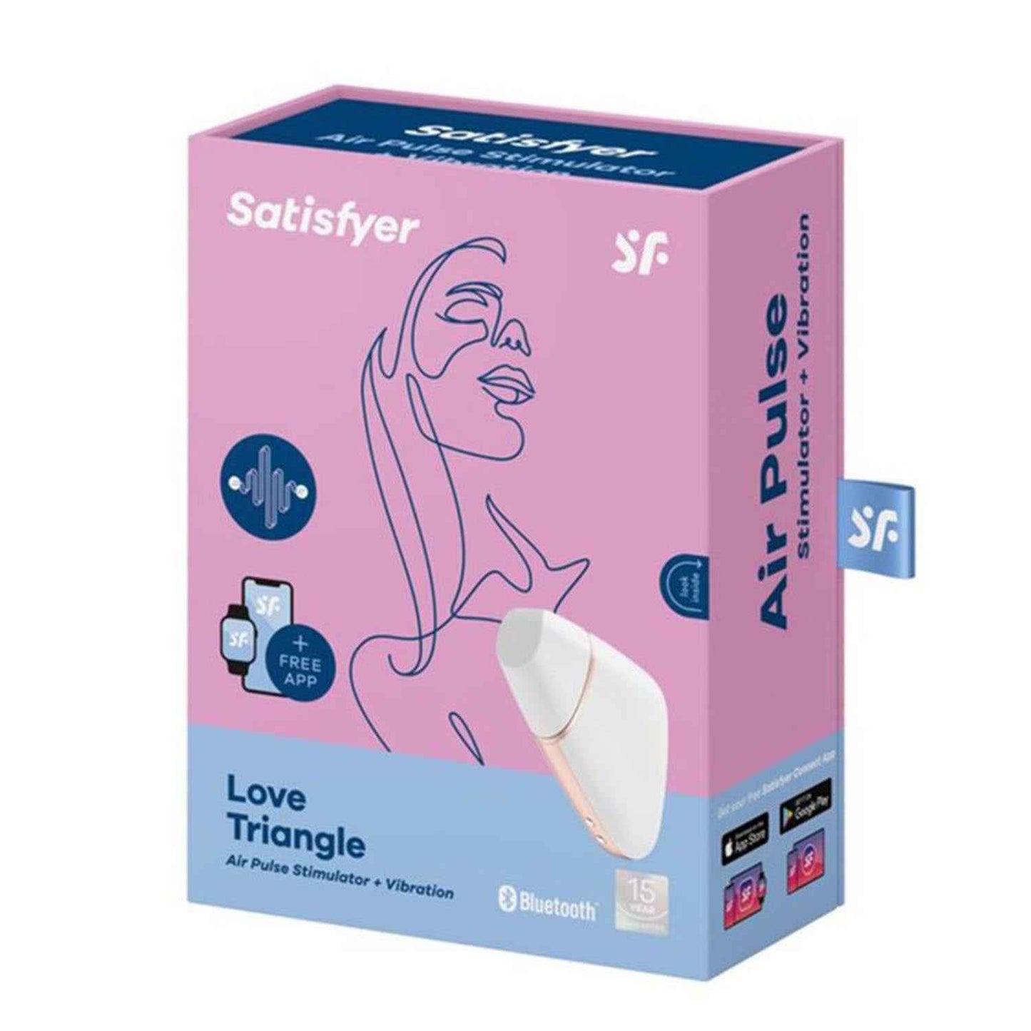 Satisfyer Love Triangle Estimulador Y Vibrador Blanco Con App Y Bluetooth 1Un