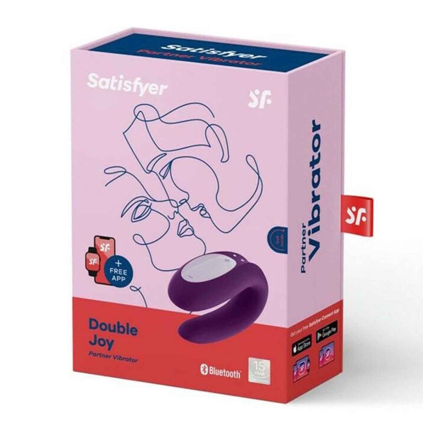 Satisfyer Double Joy Vibrador Violeta Con App Y Bluetooth 1Un