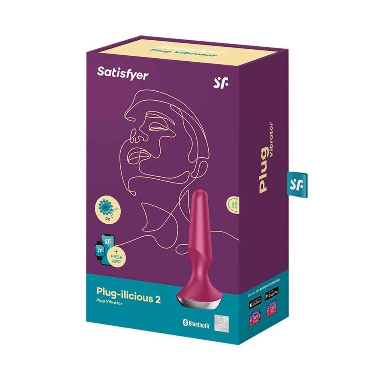 Satisfyer Plug-Ilicious 2 Vibrador Rosa Bluetooth Y App 1Un