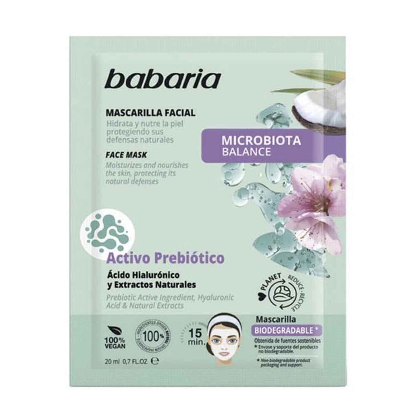 Babaria Acido Hyaluronico Mascára Facial Microbiota 20Ml
