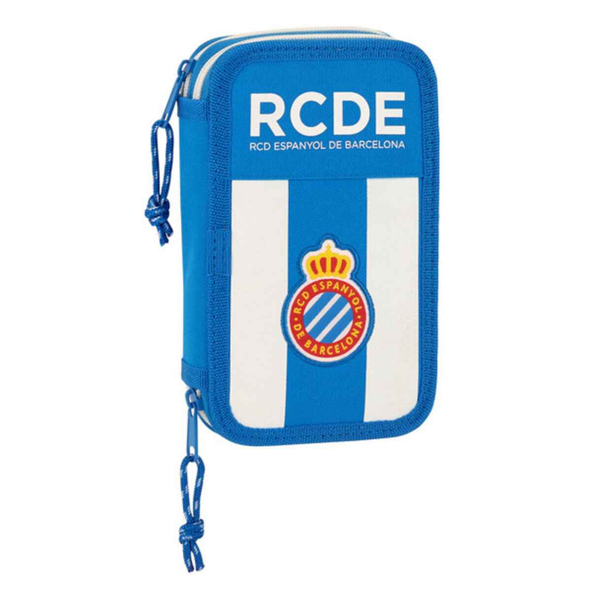 Estojo Duplo RCD Espanyol Azul Branco 12.5 x 19.5 x 4 cm (28 Peças)