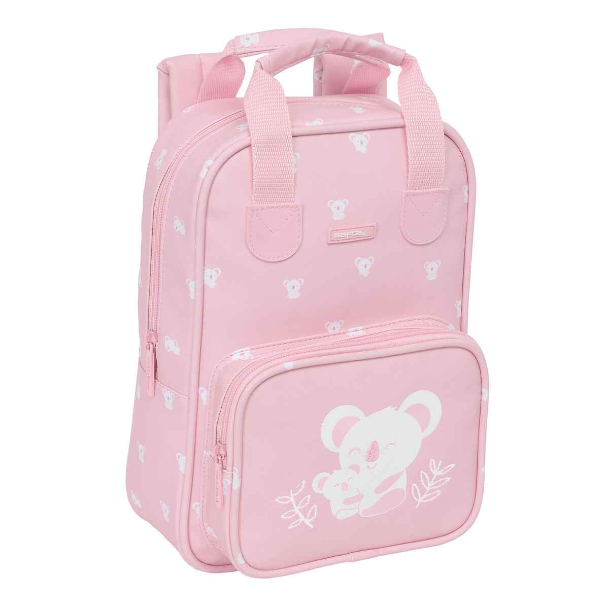 Mochila Infantil Safta Koala Cor de Rosa 20 x 28 x 8 cm