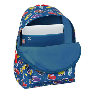 Mochila para notebook Cars Racing Azul Marinho